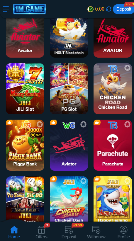 1M Game number of games