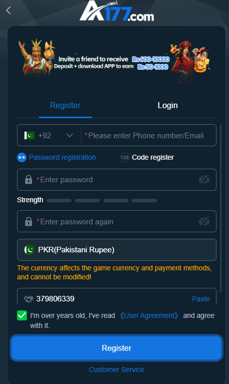 a177 game login and registration
