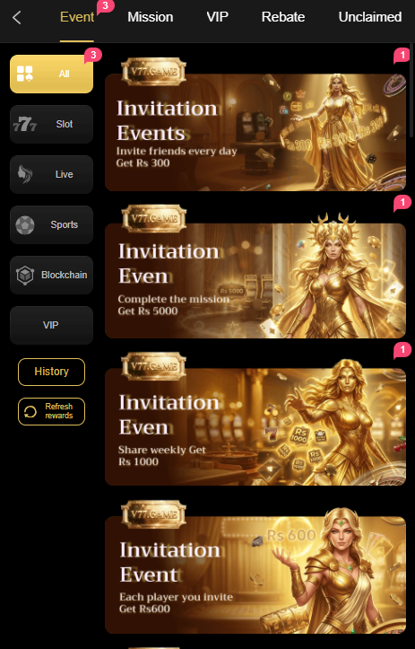 v77 game event and rewards